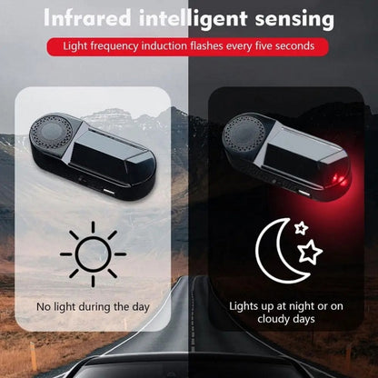 Car Solar Anti-Theft Alarm LED Warning Light With Aromatherapy(Red Light) - Warning Lights by buy2fix | Online Shopping UK | buy2fix
