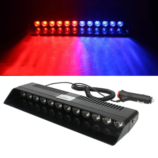 12 LED Car Front Suction Cup High Brightness Strobe Light(Red Blue) - Warning Lights by buy2fix | Online Shopping UK | buy2fix