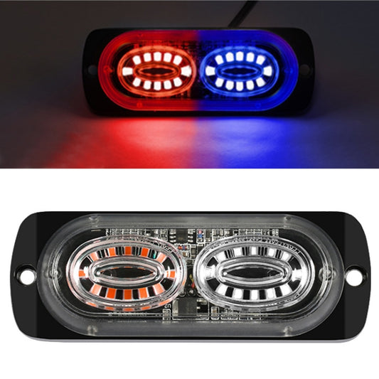 12W Car Side Signal Warning Light 24 LED Strobe Light(Red Blue) - Warning Lights by buy2fix | Online Shopping UK | buy2fix