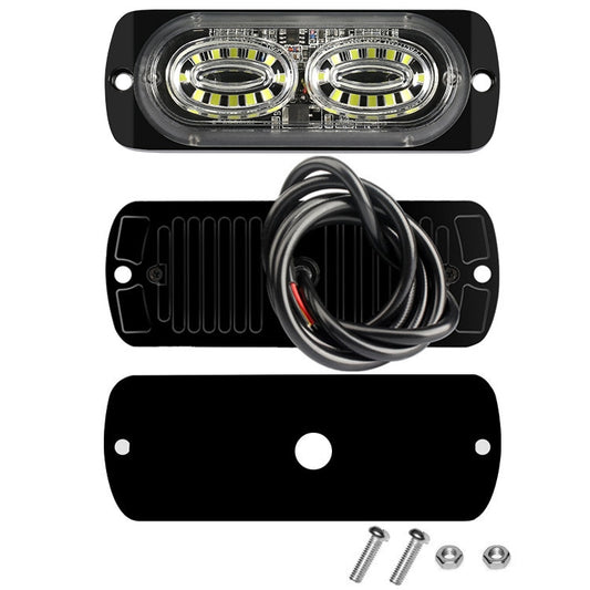 12W Car Side Signal Warning Light 24 LED Strobe Light(Red Blue) - Warning Lights by buy2fix | Online Shopping UK | buy2fix