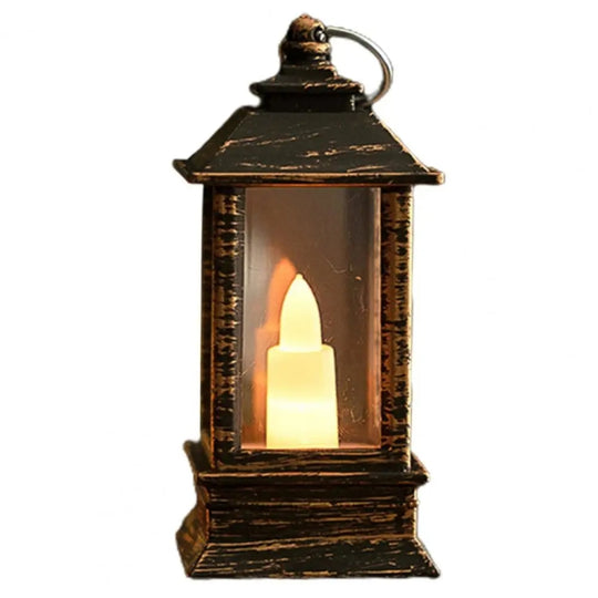 LED Electronic Candlelight Christmas Decoration Retro Mini Horse Lantern(Copper Color)