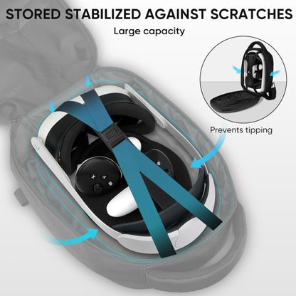 For Meta Quest 3 Hard Suitcase Expandable Capacity Shoulder Backpack - VR Accessories by buy2fix | Online Shopping UK | buy2fix