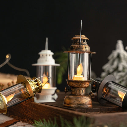 Retro LED Electronic Portable Lights Christmas Decoration Night Lights, Style:  Copper Line (Black) - Holiday Lights by buy2fix | Online Shopping UK | buy2fix