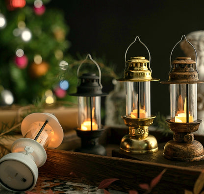 Retro LED Electronic Portable Lights Christmas Decoration Night Lights, Style:  Copper Line (Black) - Holiday Lights by buy2fix | Online Shopping UK | buy2fix