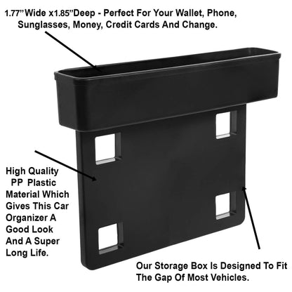 SHUNWEI SD-1513 Car Seat Seam Storage Box Mobile Phone Standing Storage Supplies In Car(Black) - Stowing Tidying by SHUNWEI | Online Shopping UK | buy2fix