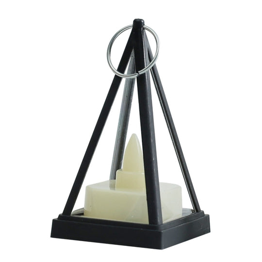Cubic Triangle LED Electronic Candle Lights Pyramid Party Atmosphere Decoration Lamps(Black)