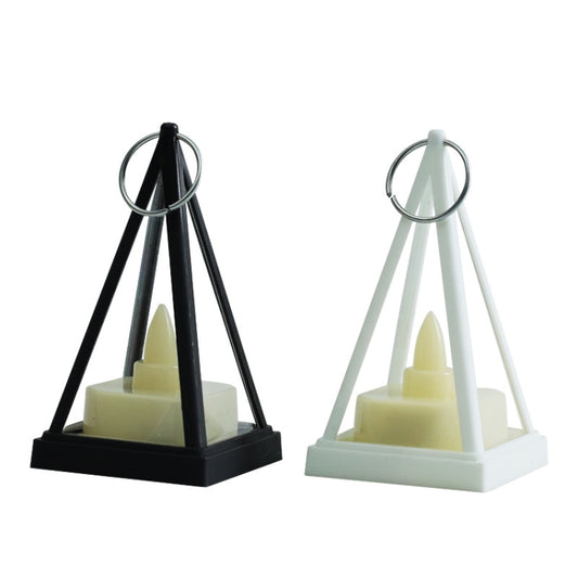 Cubic Triangle LED Electronic Candle Lights Pyramid Party Atmosphere Decoration Lamps(Black) - Night Lights by buy2fix | Online Shopping UK | buy2fix