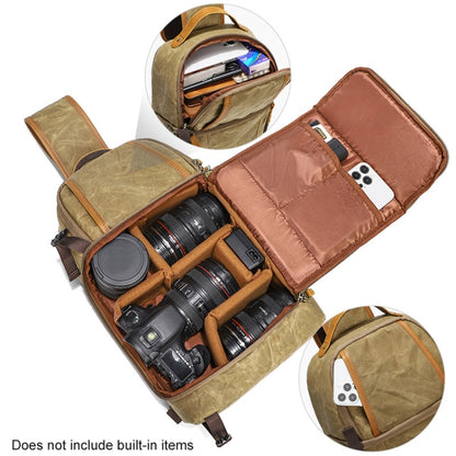 Outdoor Canvas Wear-resistant Waterproof Photography Shoulder Bag(Army Green) by buy2fix