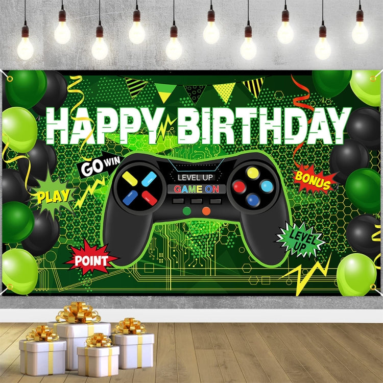 180x110cm Game Console Theme Birthday Background Birthday Party Decoration Banner(2023SRB51) by buy2fix