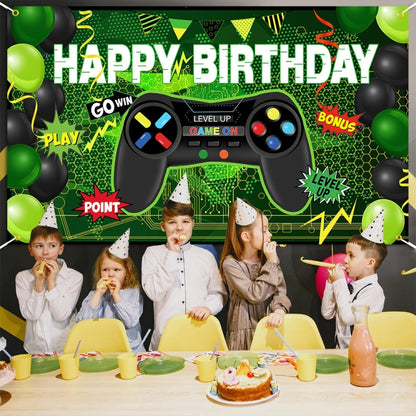 180x110cm Game Console Theme Birthday Background Birthday Party Decoration Banner(2023SRB51) by buy2fix