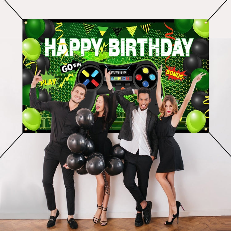 180x110cm Game Console Theme Birthday Background Birthday Party Decoration Banner(2023SRB51) by buy2fix