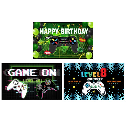 180x110cm Game Console Theme Birthday Background Birthday Party Decoration Banner(2023SRB51) by buy2fix