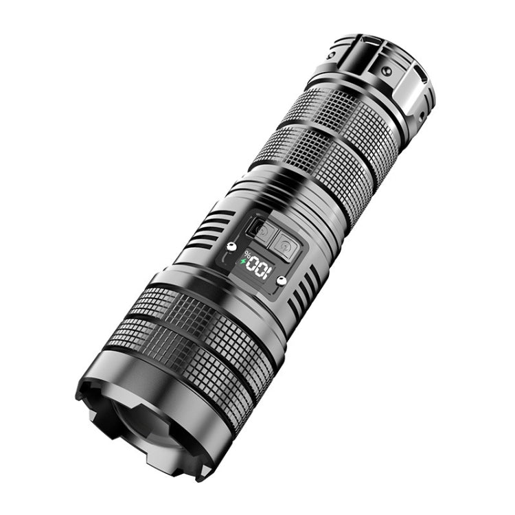 X9 Outdoor White Laser Digital Display Zoom Flashlight Long Range Lighting Flashlight(without Batteries) - LED Flashlight by buy2fix | Online Shopping UK | buy2fix
