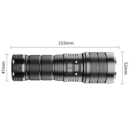 X9 Outdoor White Laser Digital Display Zoom Flashlight Long Range Lighting Flashlight(without Batteries) - LED Flashlight by buy2fix | Online Shopping UK | buy2fix