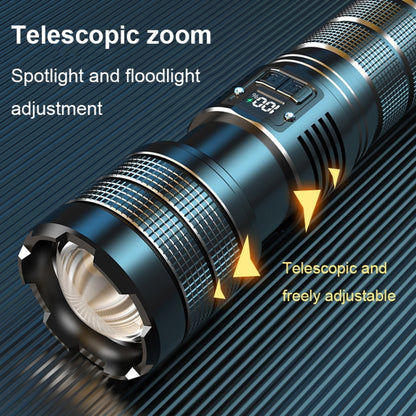 X9 Outdoor White Laser Digital Display Zoom Flashlight Long Range Lighting Flashlight(without Batteries) - LED Flashlight by buy2fix | Online Shopping UK | buy2fix