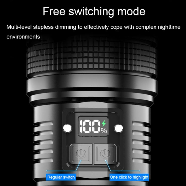 X9 Outdoor White Laser Digital Display Zoom Flashlight Long Range Lighting Flashlight(without Batteries) - LED Flashlight by buy2fix | Online Shopping UK | buy2fix