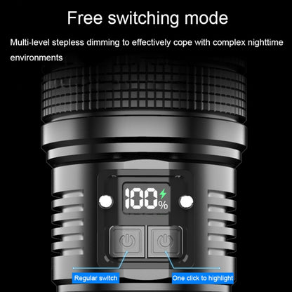 X9 Outdoor White Laser Digital Display Zoom Flashlight Long Range Lighting Flashlight(without Batteries) - LED Flashlight by buy2fix | Online Shopping UK | buy2fix