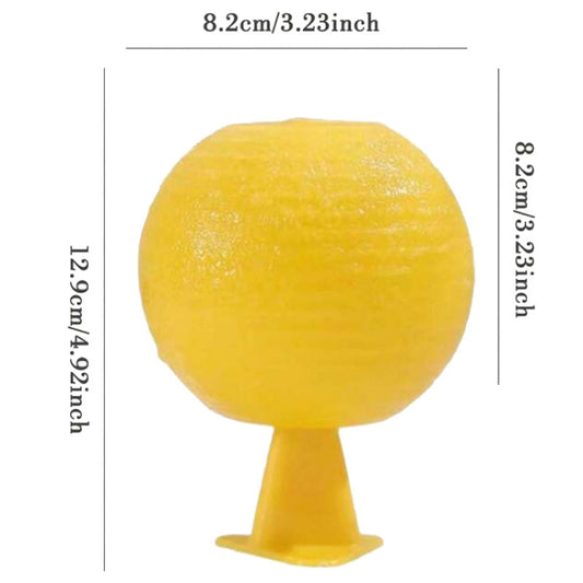 8cm Fruit Fly Balls for Indoor Use Insect Trap Sticky Insect Balls(Yellow With Base+Double-side Glue) - Traps by buy2fix | Online Shopping UK | buy2fix