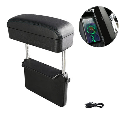 Car Wireless Charging Armrest Box Multifunctional Seat Crack Storage Box, Color: Black Line by buy2fix