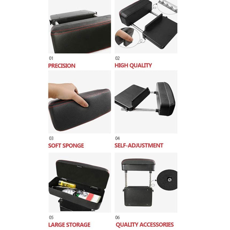 Car Wireless Charging Armrest Box Multifunctional Seat Crack Storage Box, Color: Black Red Line - Stowing Tidying by buy2fix | Online Shopping UK | buy2fix