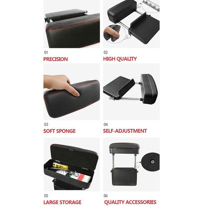 Car Wireless Charging Armrest Box Multifunctional Seat Crack Storage Box, Color: Black Red Line - Stowing Tidying by buy2fix | Online Shopping UK | buy2fix