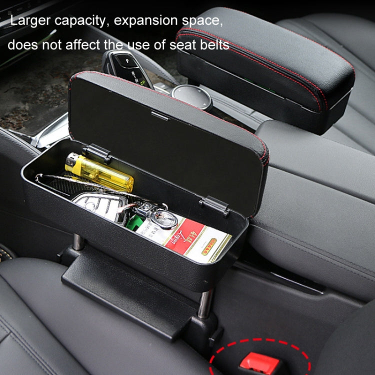 Car Wireless Charging Armrest Box Multifunctional Seat Crack Storage Box, Color: Black Red Line - Stowing Tidying by buy2fix | Online Shopping UK | buy2fix
