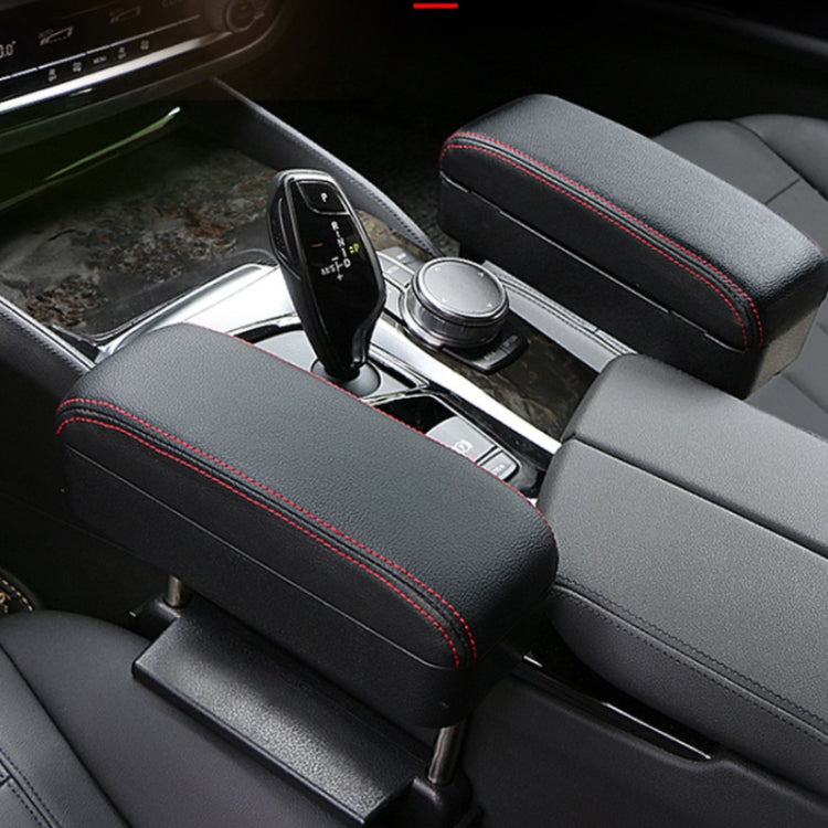 Car Wireless Charging Armrest Box Multifunctional Seat Crack Storage Box, Color: Black Red Line - Stowing Tidying by buy2fix | Online Shopping UK | buy2fix