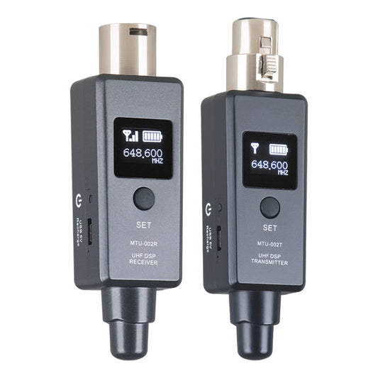 MTU-002 Microphone Wireless System UHF DSP Transmitter & Receiver Mic/Line Two Modes - Microphone by buy2fix | Online Shopping UK | buy2fix