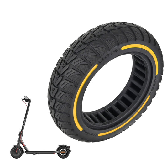 10 x 2.5-7 Inch Colorful Flick Off-Road Honeycomb Tires For Xiaomi Scooter 4 / 4 Pro(Yellow) - Accessories & Parts by buy2fix | Online Shopping UK | buy2fix