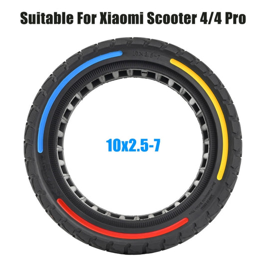 10 x 2.5-7 Inch Colorful Flick Off-Road Honeycomb Tires For Xiaomi Scooter 4 / 4 Pro(Yellow) - Accessories & Parts by buy2fix | Online Shopping UK | buy2fix