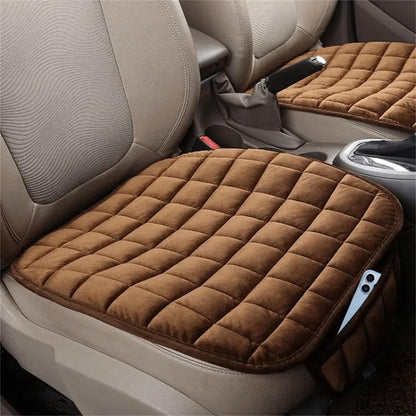 Car Winter Backless Plush Non-slip Non-binding Seat Cushion, Color: Front Row Coffee by buy2fix
