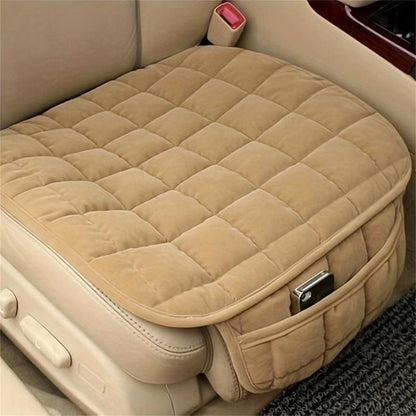 Car Winter Backless Plush Non-slip Non-binding Seat Cushion, Color: Front Row Red by buy2fix