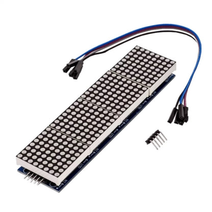 MAX7219 Point Battage Module LH Control Single-Chip Module 4 In 1 Display With 5P Cable, Specification: Blue Light - LCD & LED Display Module by buy2fix | Online Shopping UK | buy2fix