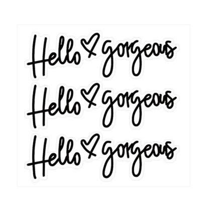 3sheets /Set Hello gorgeous Car Stickers Inverted Rear Mirror Glass Sticker - Decorative Sticker by buy2fix | Online Shopping UK | buy2fix