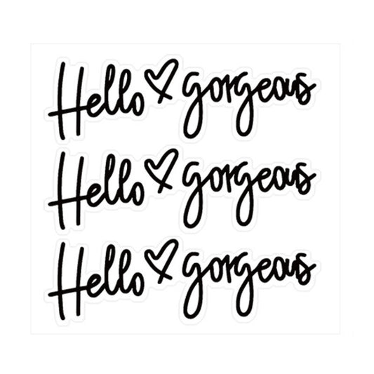 3sheets /Set Hello gorgeous Car Stickers Inverted Rear Mirror Glass Sticker - Decorative Sticker by buy2fix | Online Shopping UK | buy2fix