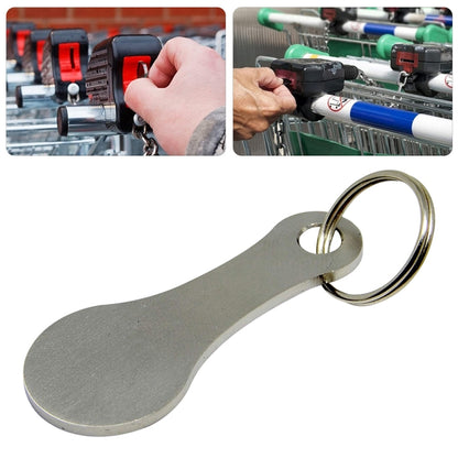 Metal Key Ring Shopping Trolley Tokens Removable Shopping Trolley Keys, Color: Silver by buy2fix