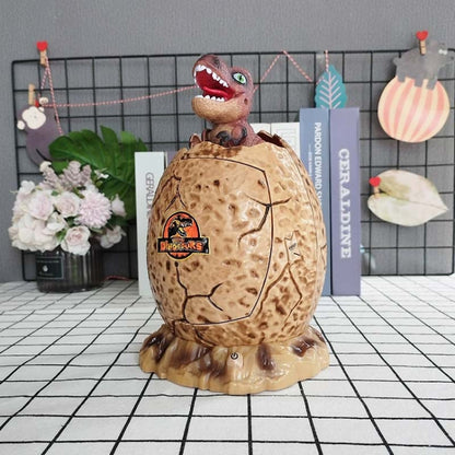 16.6 x 15.8 x 26cm Fingerprint Dinosaur Egg Password Money Bank Kids Toys Gifts Tyrannosaurus Rex Savings Jar(Beige) - Piggy Banks by buy2fix | Online Shopping UK | buy2fix