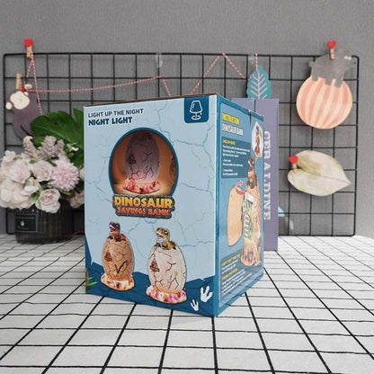 16.6 x 15.8 x 26cm Fingerprint Dinosaur Egg Password Money Bank Kids Toys Gifts Tyrannosaurus Rex Savings Jar(Beige) - Piggy Banks by buy2fix | Online Shopping UK | buy2fix