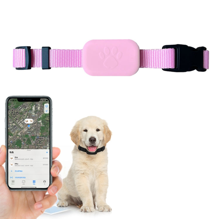 Mfi Certified Smart Pet Locator Protective Cover Silicone Collar(Pink) - Pet Tracker by buy2fix | Online Shopping UK | buy2fix
