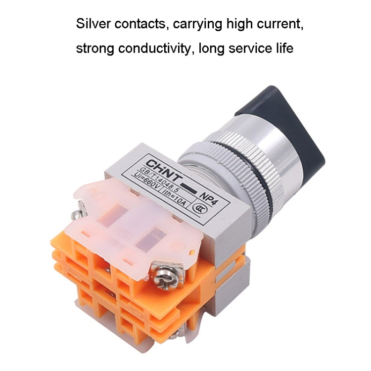 CHNT NP4-20X/31 Rotary Button 3-Position Self-Locking Transfer Switch Contacts 2 Normally Open - Car Switches by CHNT | Online Shopping UK | buy2fix
