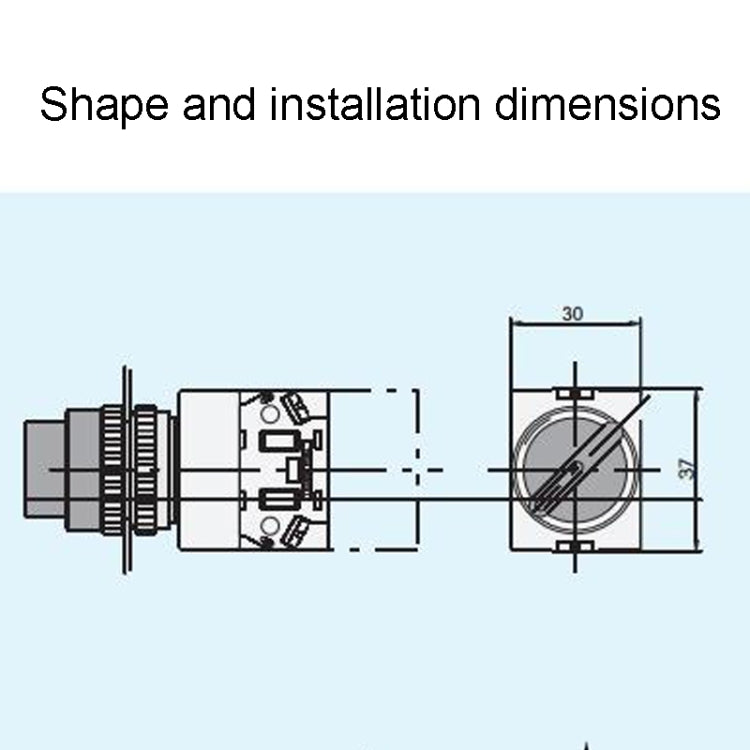 CHNT NP4-20X/31 Rotary Button 3-Position Self-Locking Transfer Switch Contacts 2 Normally Open - Car Switches by CHNT | Online Shopping UK | buy2fix