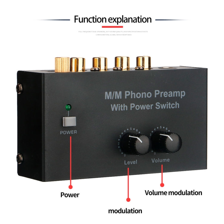 Vinyl Record Player Preamplifier, US Plug(PP500) -  by buy2fix | Online Shopping UK | buy2fix
