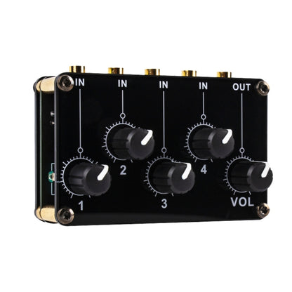 Portable 4-Way Stereo Line Passive Mixer Console(TX400) - Live Sound Effects Processors by buy2fix | Online Shopping UK | buy2fix