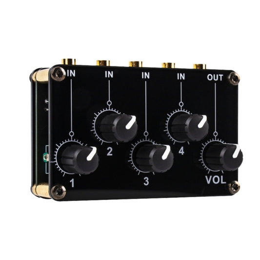 Portable 4-Way Stereo Line Passive Mixer Console(TX400) - Live Sound Effects Processors by buy2fix | Online Shopping UK | buy2fix