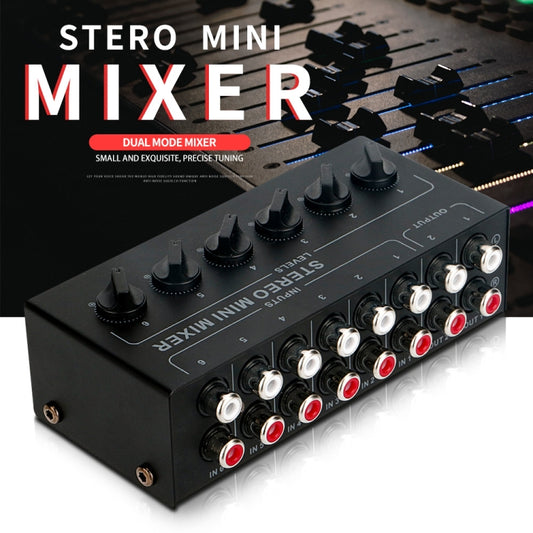 Audio Stereo Hub 6-Channel Passive Mixer Controller(CX600) - Live Sound Effects Processors by buy2fix | Online Shopping UK | buy2fix