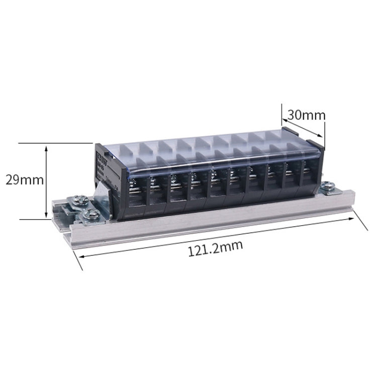 CHINT TD-1510 Terminal Block Rail Type Wiring Block Paralleling Wires Wire Connector - Booster Cable & Clip by CHNT | Online Shopping UK | buy2fix