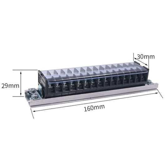 CHINT TD-1515 Terminal Block Rail Type Wiring Block Paralleling Wires Wire Connector - Booster Cable & Clip by CHNT | Online Shopping UK | buy2fix