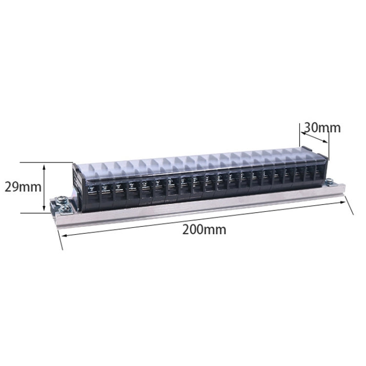 CHINT TD-1520 Terminal Block Rail Type Wiring Block Paralleling Wires Wire Connector - Booster Cable & Clip by CHNT | Online Shopping UK | buy2fix