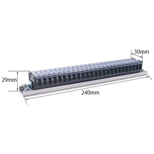 CHINT TD-1525 Terminal Block Rail Type Wiring Block Paralleling Wires Wire Connector - Booster Cable & Clip by CHNT | Online Shopping UK | buy2fix