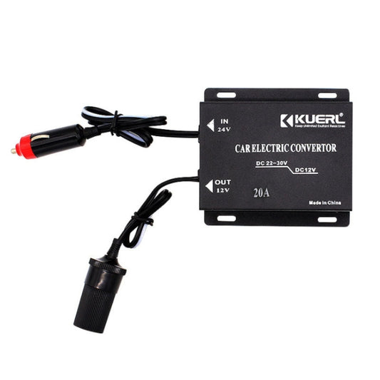 Car Audio Subwoofer Modification Cigarette Lighter Plug Power Converter Buck, Model: 24V-12V 20A - Step-down Transformer by buy2fix | Online Shopping UK | buy2fix